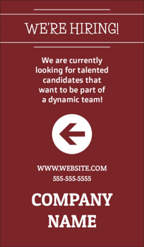 Show details for Now Hiring 6 - 81" x 47" Picture of Now Hiring 6 - 81" x 47"