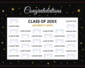 Show details for Graduation Tension Fabric Banner 3 - 8ft x 10ft Picture of Graduation Tension Fabric Banner 3 - 8ft x 10ft