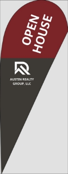 Show details for Real Estate 6 - 10ft Teardrop Flag Picture of Real Estate 6 - 10ft Teardrop Flag