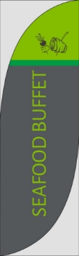 Show details for Seafood Buffet - 7.5ft Feather Flag Picture of Seafood Buffet - 7.5ft Feather Flag