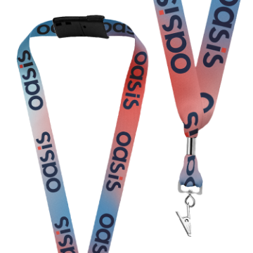 Show details for Breakaway Sublimated Lanyard with Swivel Bulldog Clip Attachment Picture of Breakaway Sublimated Lanyard with Swivel Bulldog Clip Attachment
