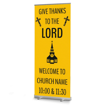 Show details for Church Retractable Banners Picture of Church Retractable Banners